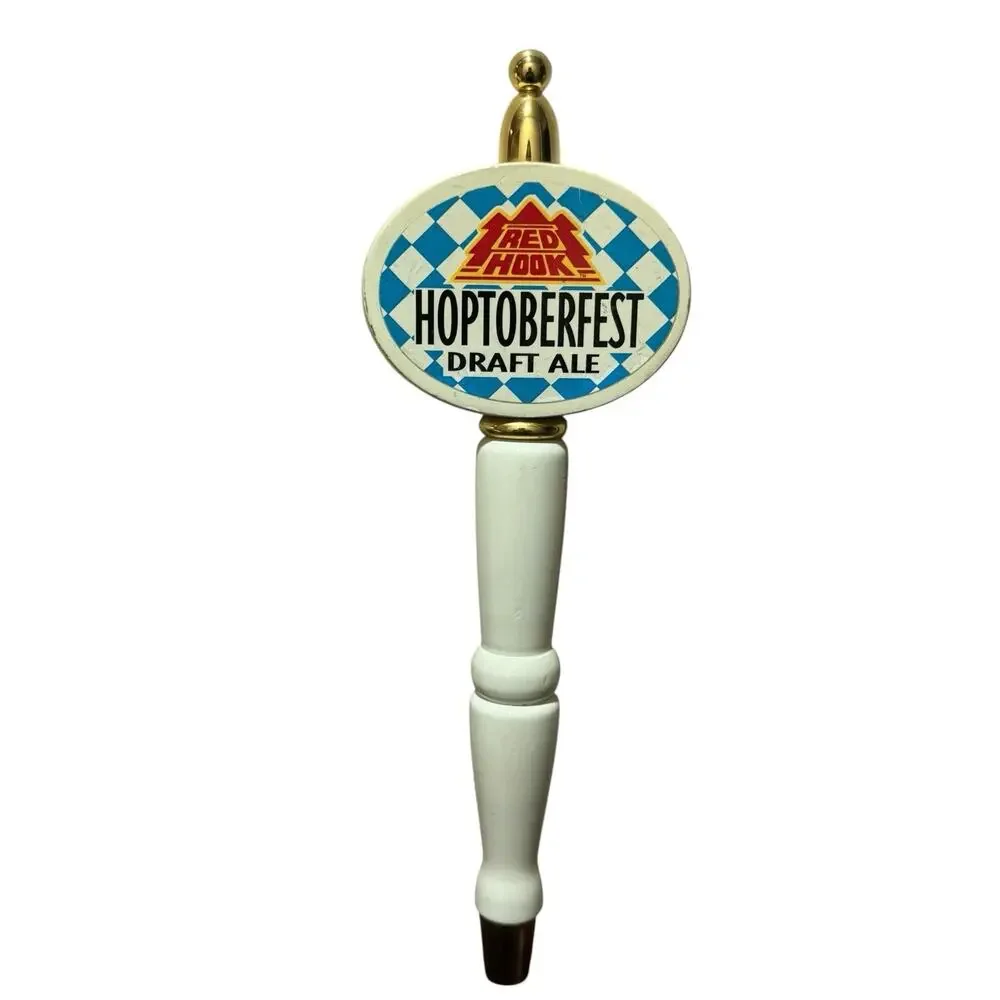 Red Hook Hoptoberfest Draft Ale Wooden Handle Beer Tap 12” Vintage